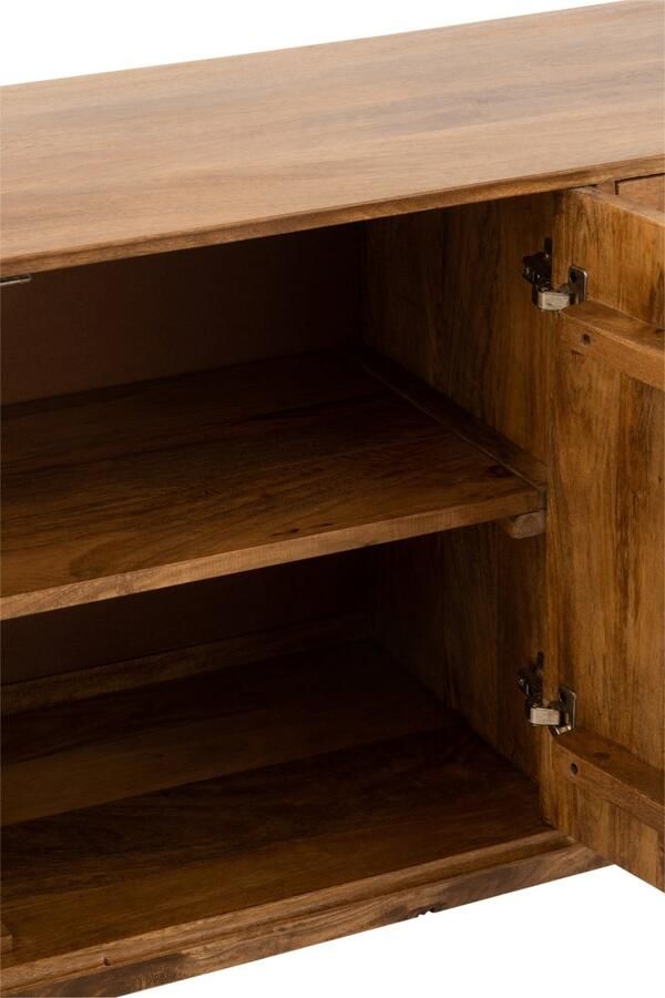 J-Line kast Lora 2 Deuren+ 3 Laden mango hout bruin