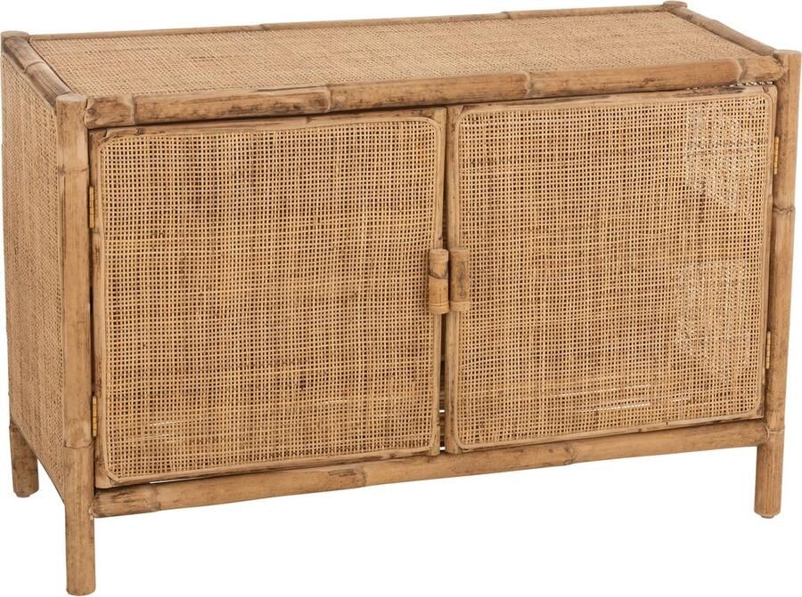 J-Line Kast Ozara 2deur Rotan Naturel 100x40x65cm