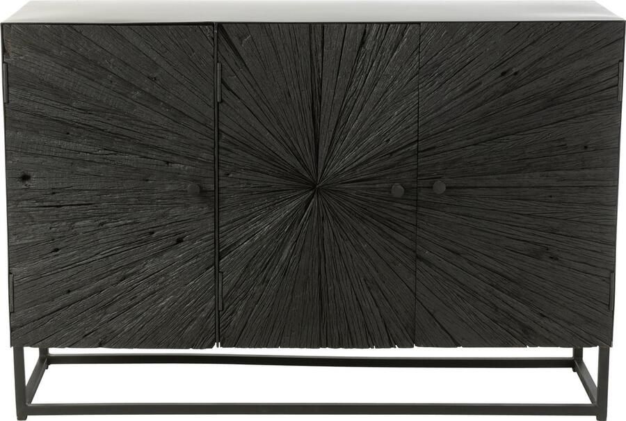 J-Line buffetkast Shanil hout ijzer zwart