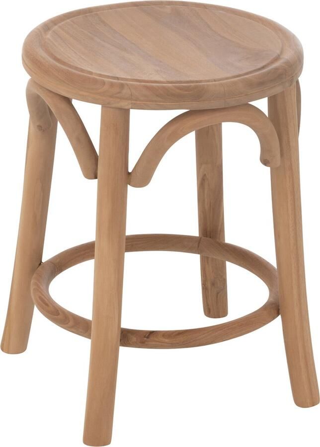 J-Line Kruk Ali Teak Hout Naturel 34x34x50cm - Foto 2