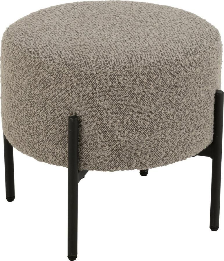 J-Line Kruk Boucle Multiplex Polyester Grijs Zwart - Foto 2