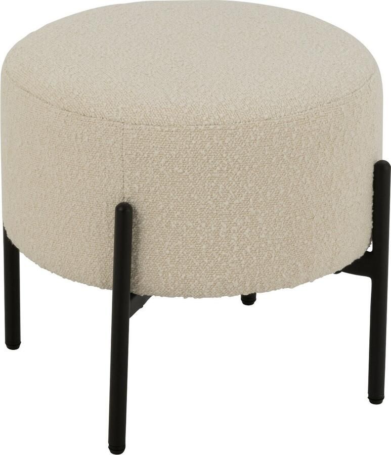 J-Line Kruk Boucle Multiplex Polyester Wit Zwart