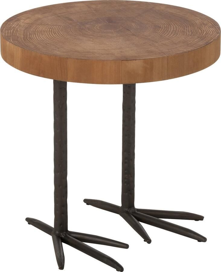 J-Line kruk Eend mdf ijzer naturel zwart