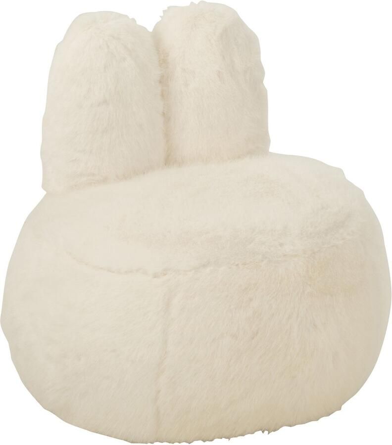 J-Line Kruk Fur With Bunny Ears Hout Wit