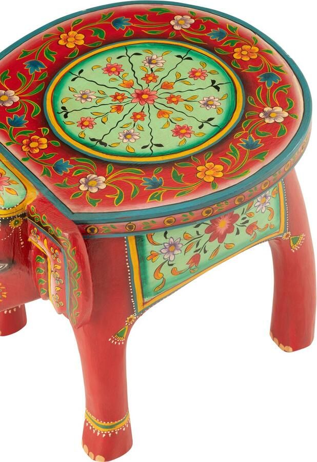 J-Line kruk Olifant Mumbai hout mix - Foto 2