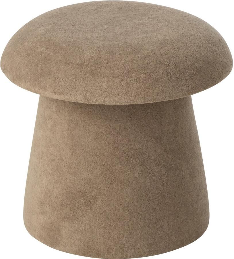 J-Line kruk Paddenstoel hout greige small