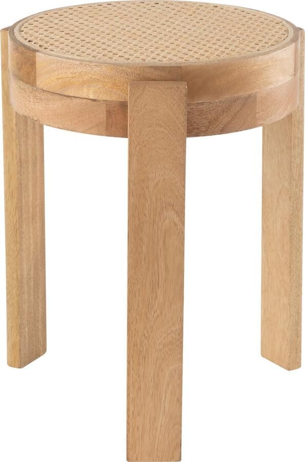 J-Line Kruk Pune Mangohout Naturel 35x35x44cm