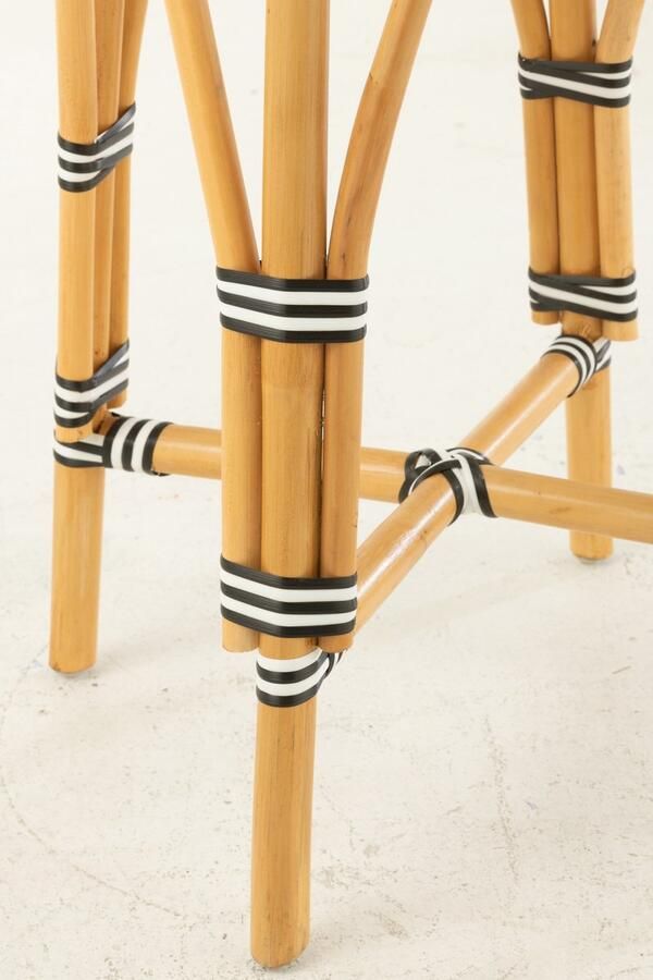 J-Line Barkruk Live Rattan Kunststof Naturel Zwart - Foto 2