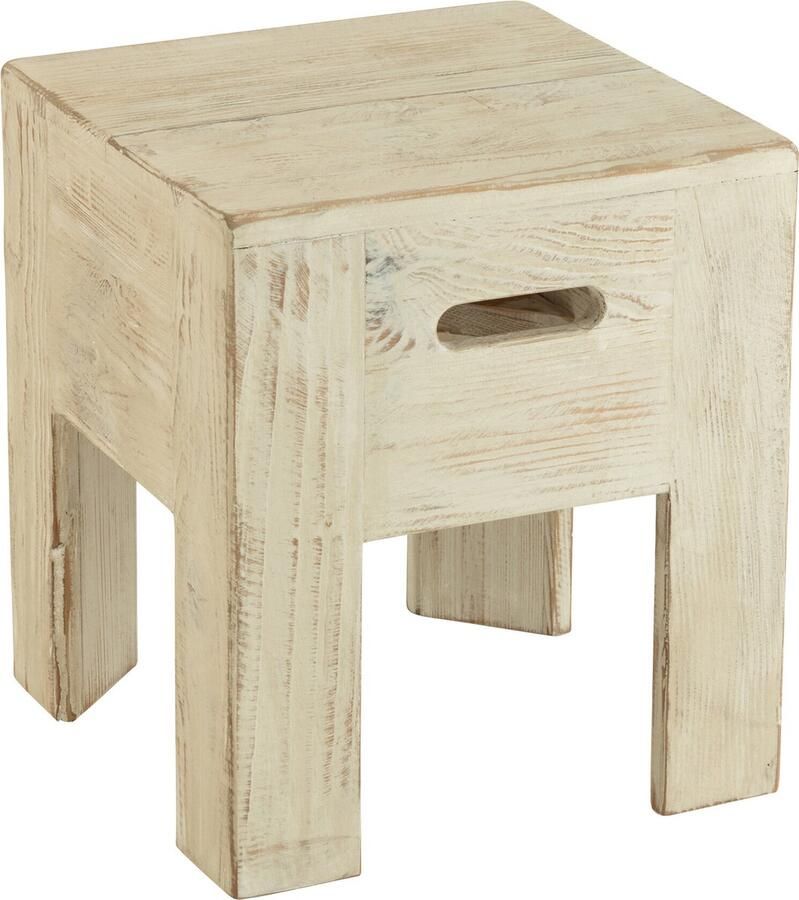 J-Line kruk will dennenhout wit - Foto 2