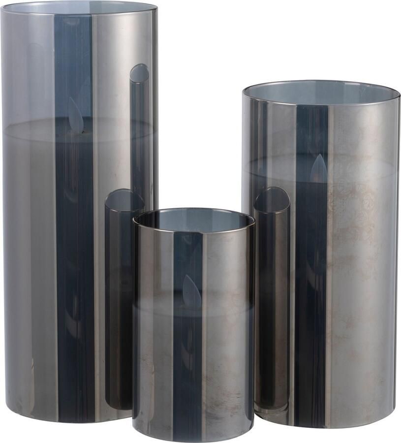 J-Line lamp Blinkend glas grijs large LED lichtjes - Foto 2