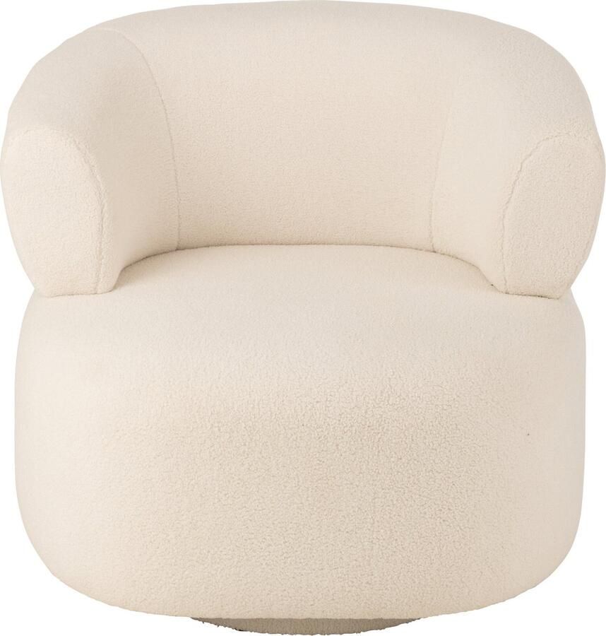 J-Line Lounge Zetel Universe Schuim stof Wit 77x83x77.5cm