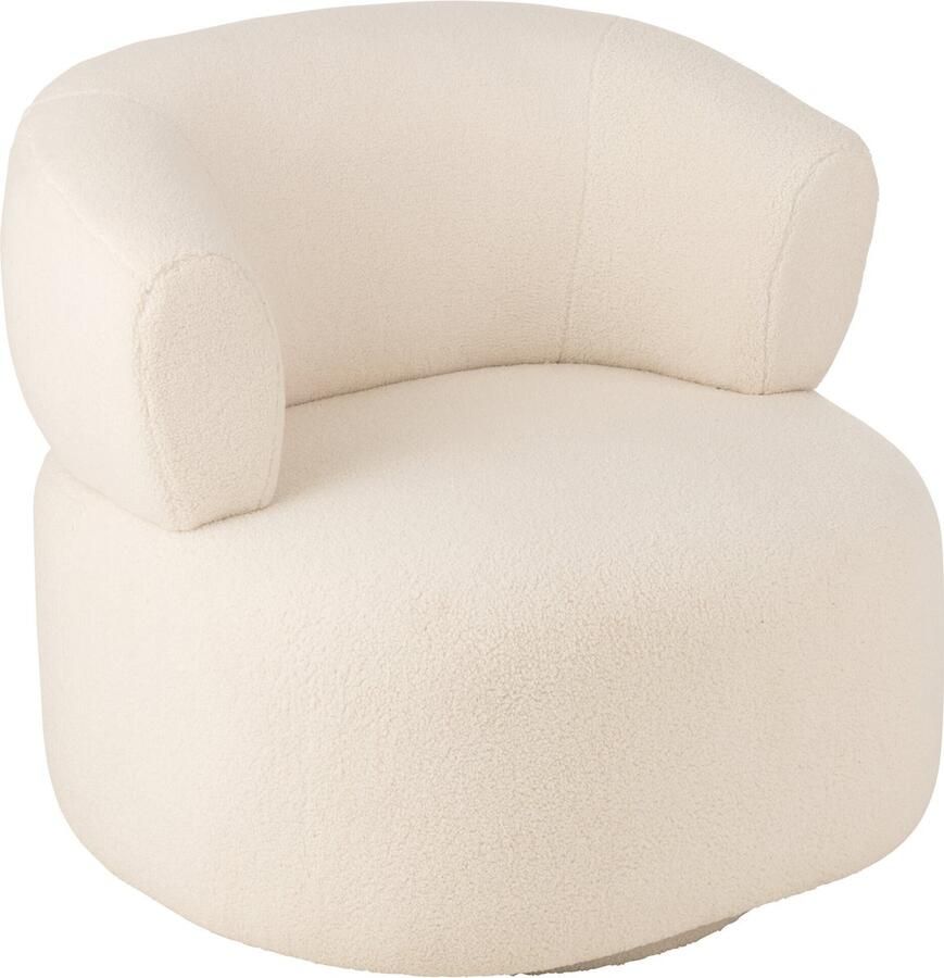 J-Line lounge zetel Universe schuim stof wit - Foto 2