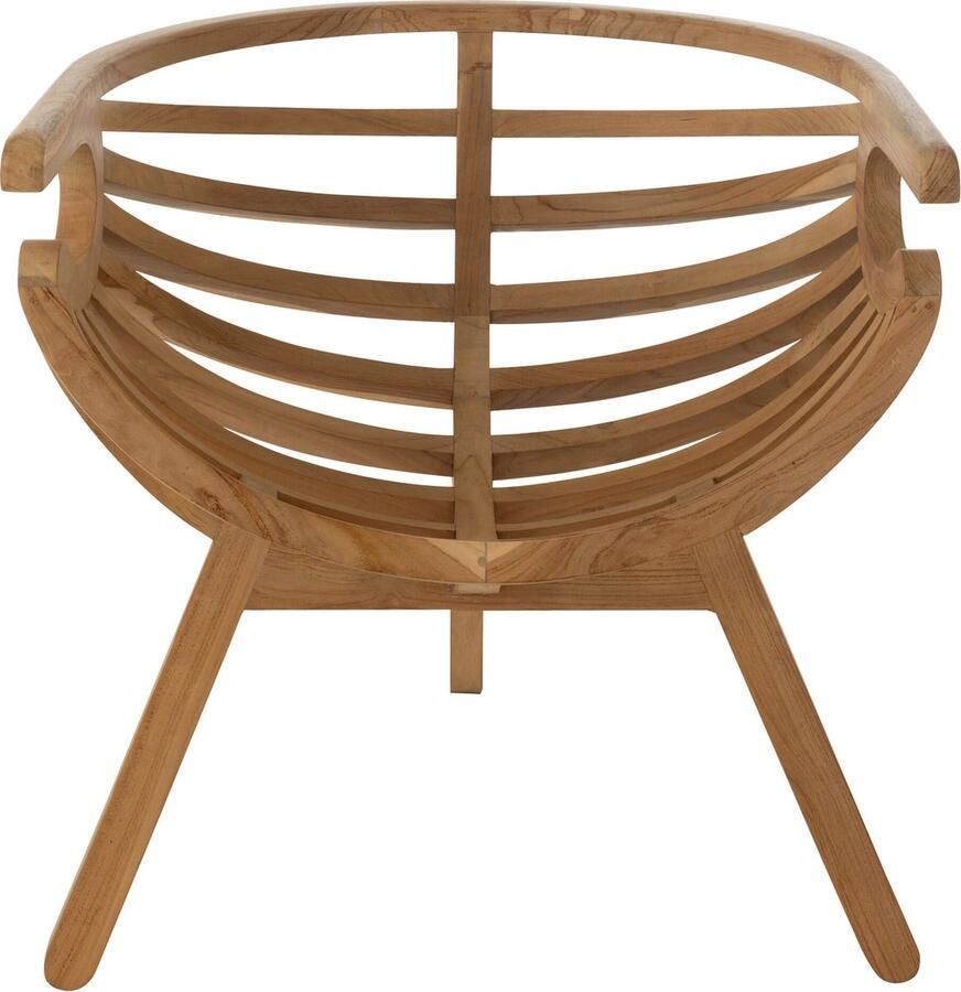 J-Line Loungestoel Crab Teak Hout Naturel