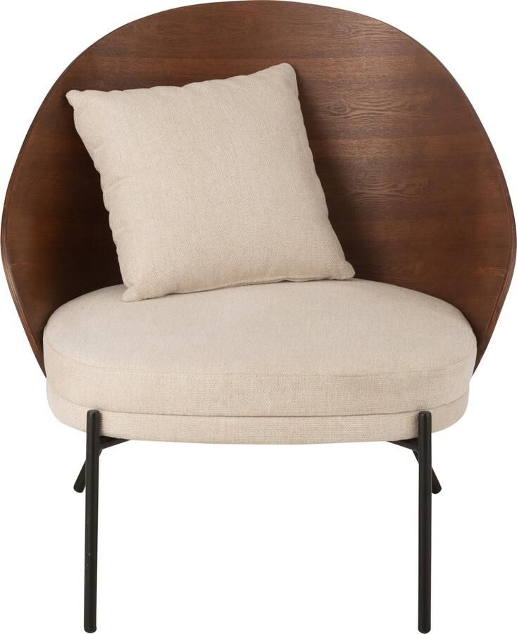 J-Line loungestoel multiplex metaal bruin beige