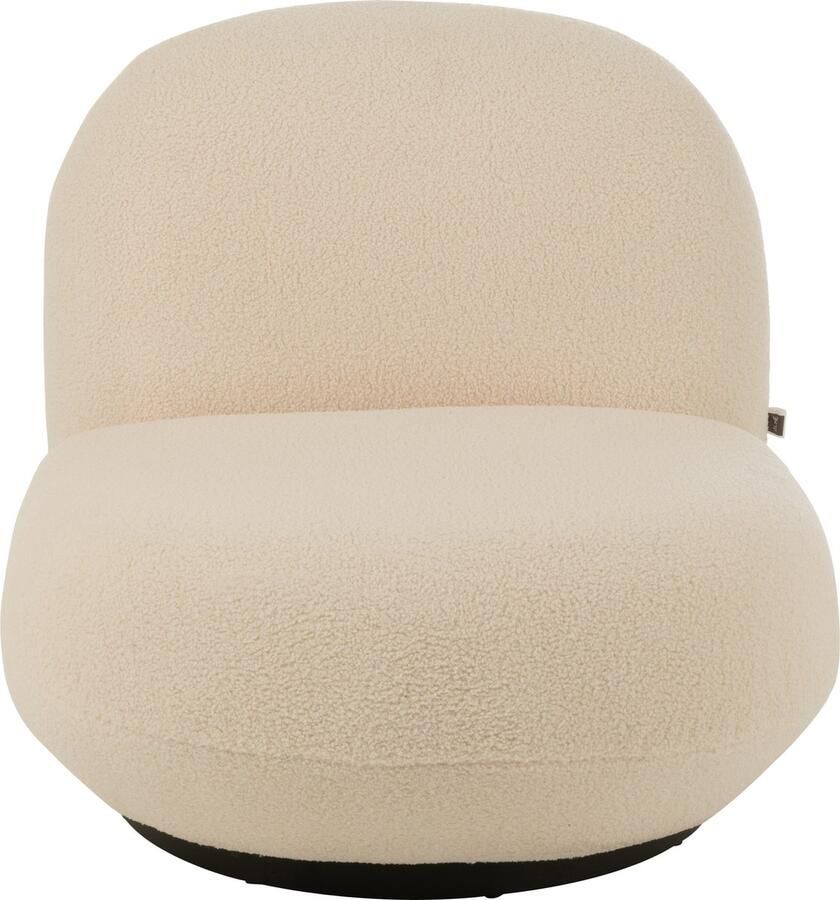 J-Line loungestoel Sneeuw populieren hout schuim wit zwart