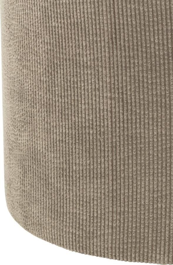 J-Line poef Ribfluweel textiel grijs