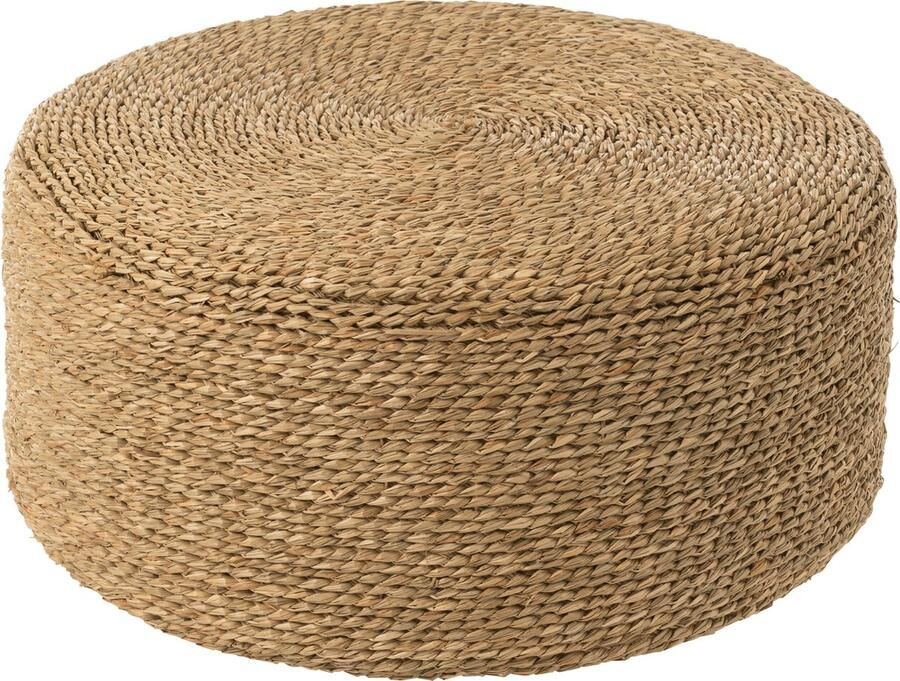 J-Line poef Rond zeegras naturel