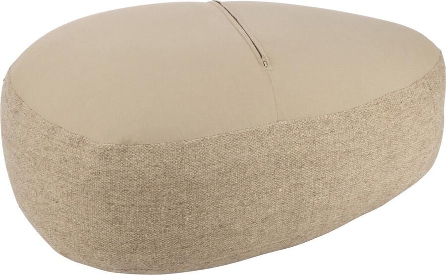 J-Line poef Steen wol beige