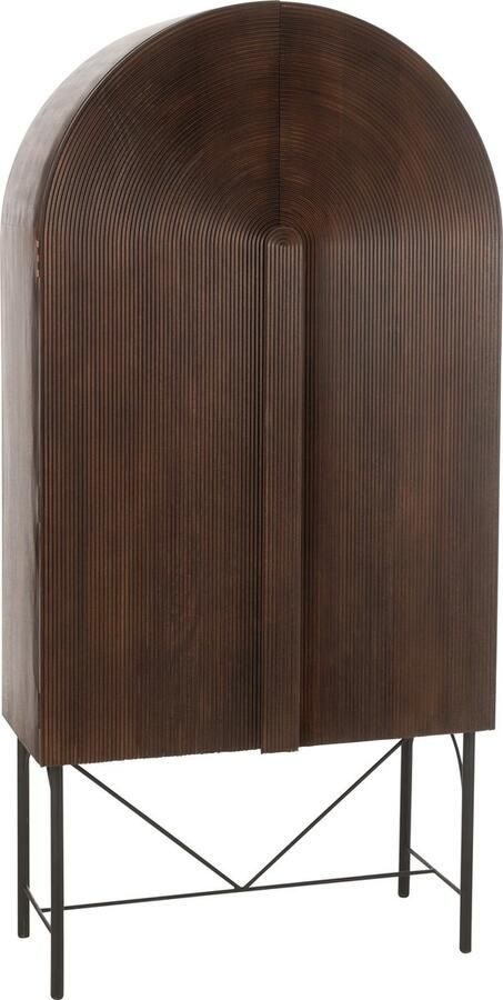 J-Line rek Aura Mango hout|metaal bruin