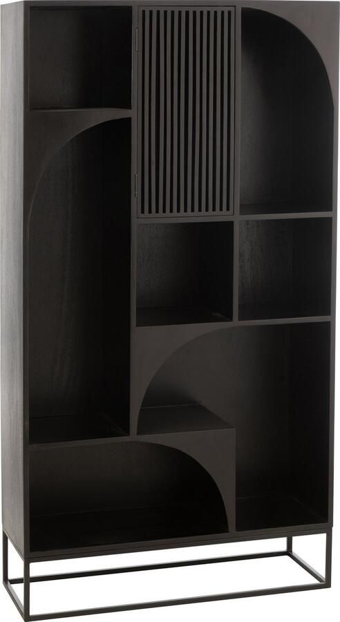 J-Line rek mode mango hout mdf zwart