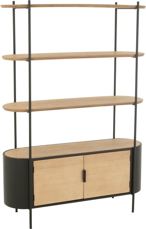 J-Line Rek Uvy Ijzer Naturel Zwart