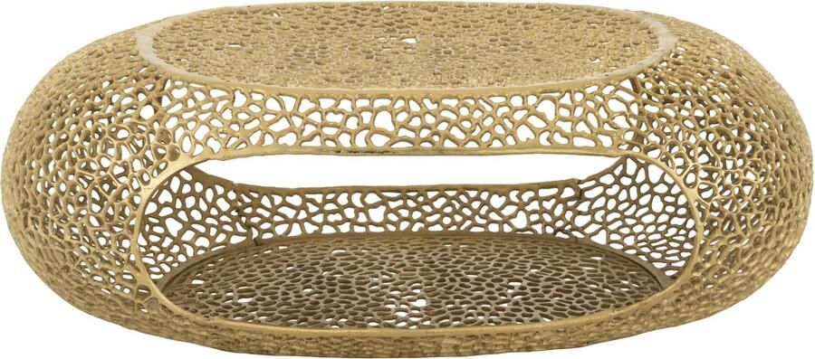 J-Line Salontafel Ovaal Aluminium Goudkleurig Large