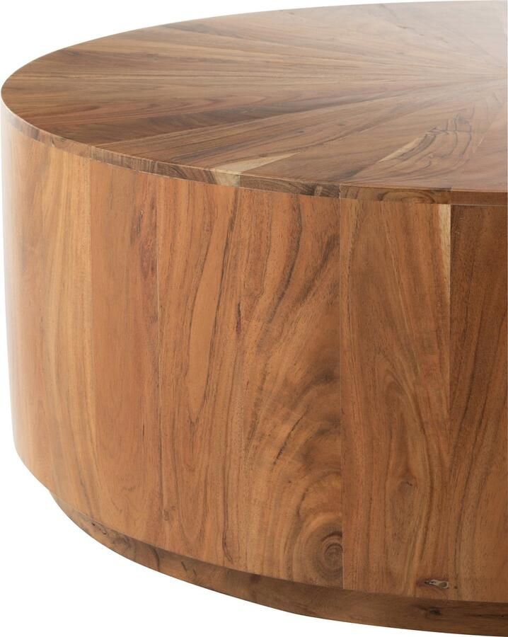 J-Line Salontafel Rond Acacia Hout Mdf Naturel