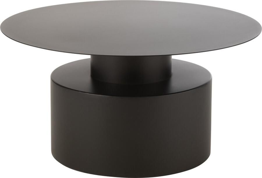 J-Line Salontafel Rond Metaal Zwart 80x80x41cm