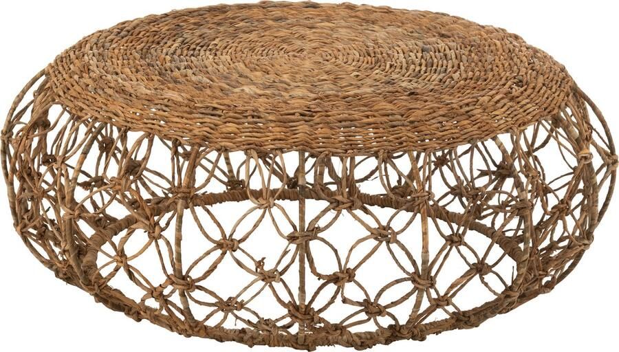 J-Line salontafel Schotel metaal bananenblad naturel