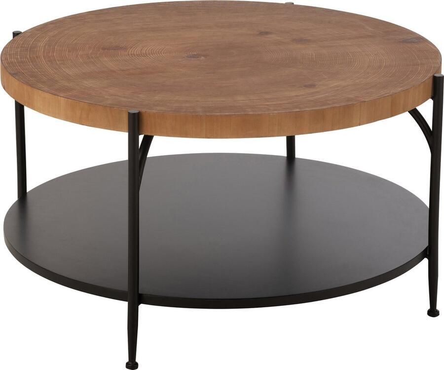 J-Line salontafel Voni mdf ijzer zwart naturel