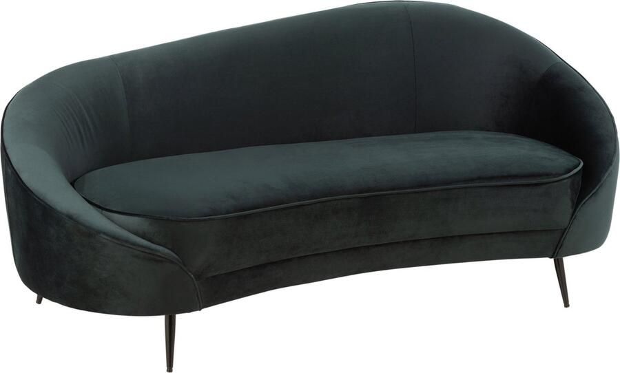 J-Line sofa Elisabeth textiel|metaal groen