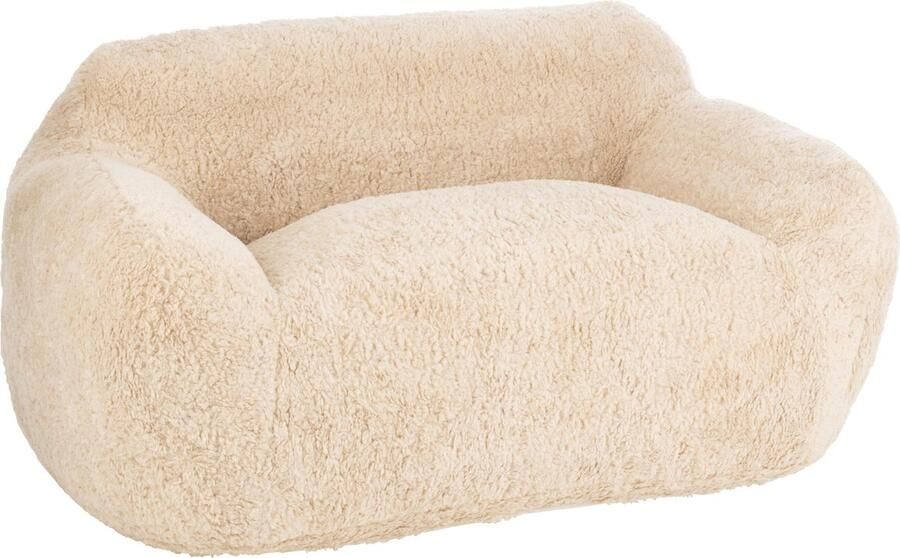 J-Line sofa Shearl polyester creme large