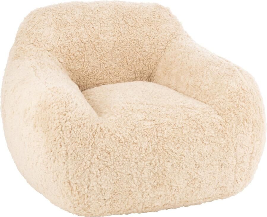 J-Line sofa Shearl polyester creme small