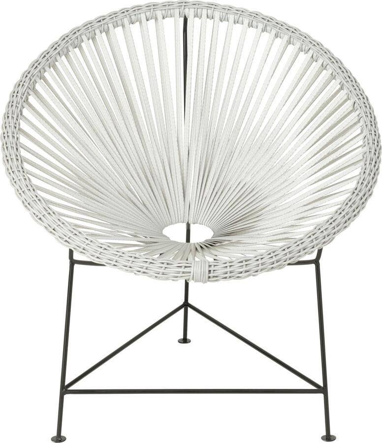 J-Line stoel Acapulo Rotan metaal wit woonaccessoires - Foto 1