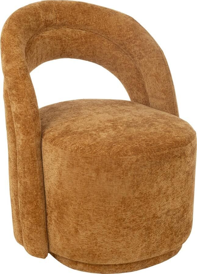 J-Line Accent Stoel Textiel Oker 64x66x80cm