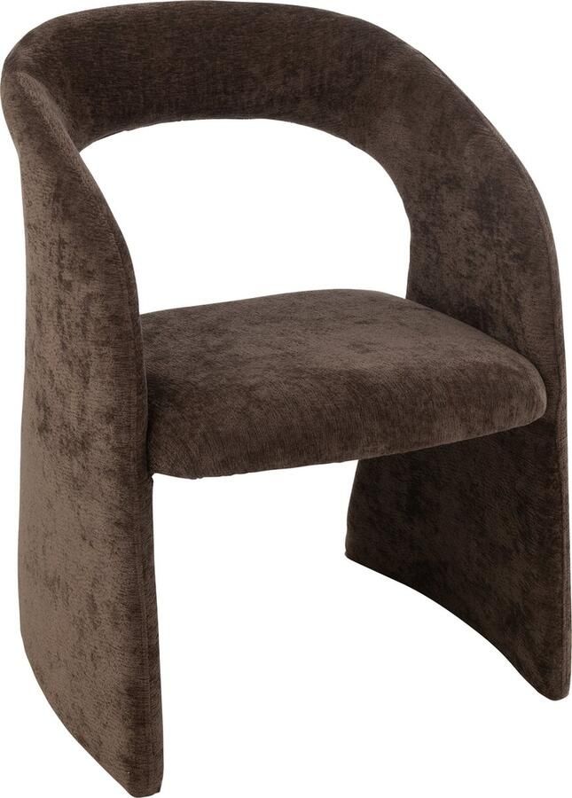 J-Line Anise Stoel Textiel Donkerbruin 65x66x86cm