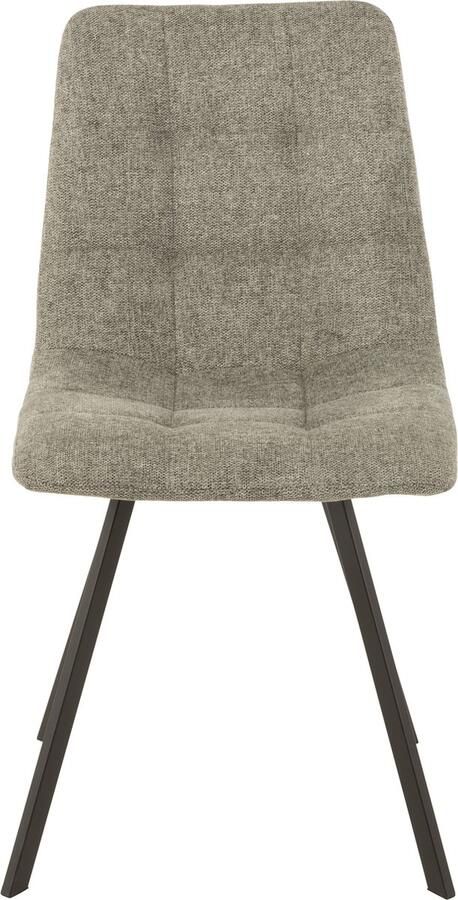 J-Line Stoel Babette Textiel Metaal Grijs 2 stuks - Foto 1