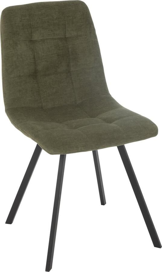 J-Line eetstoel Clark metaal polyester groen - Foto 2