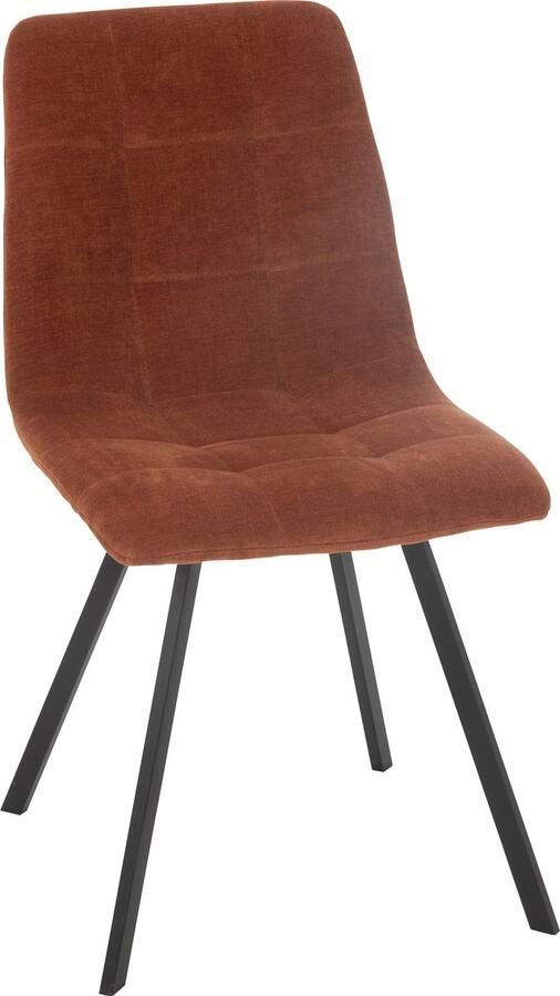 J-Line eetstoel clark metaal polyester roest