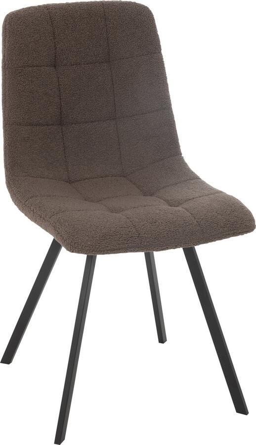 J-Line stoel Clark metaal polyester taupekleur