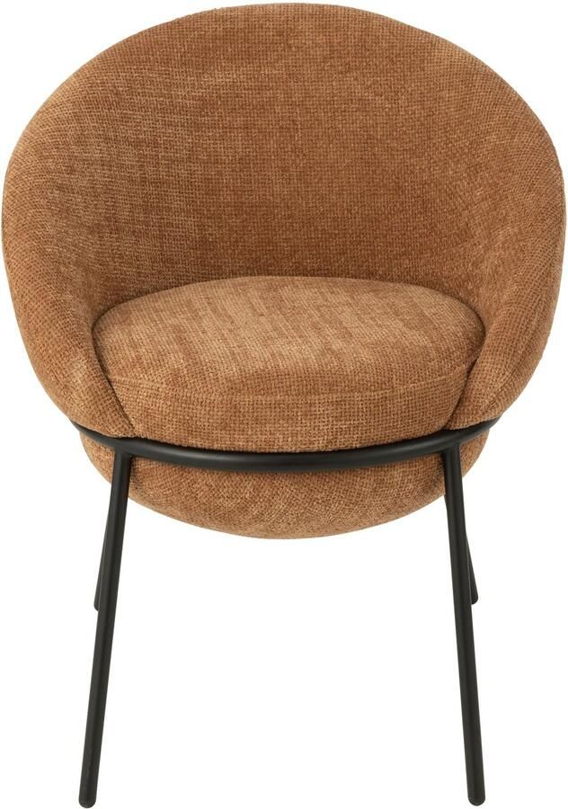 J-Line stoel Dining Chair ijzer terracotta zwart