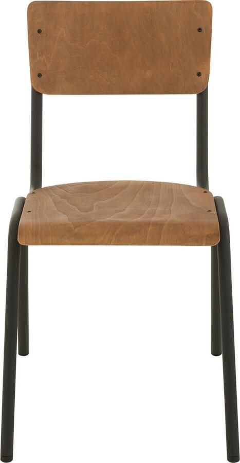 J-Line stoel- hout metaal bruin