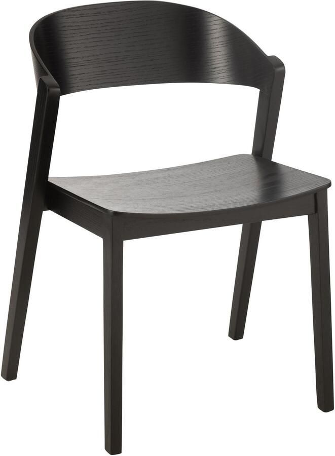 J-Line stoel Laga eikhout multiplex zwart