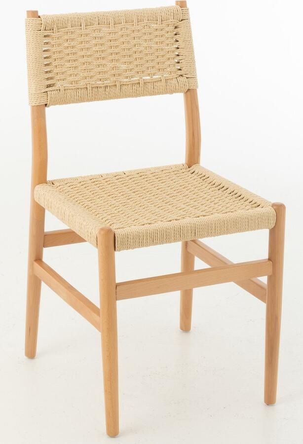 J-Line stoel Lap beukenhout touw naturel - Foto 2