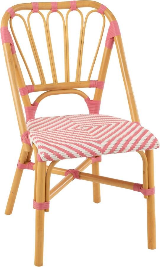 J-Line stoel Live rotan kunststof naturel roze