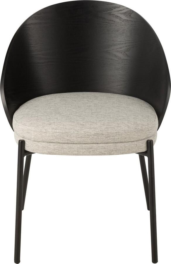 J-Line stoel Lone multiplex metaal zwart grijs