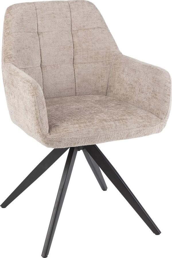 J-Line stoel Louna ijzer acryl beige lichtgrijs