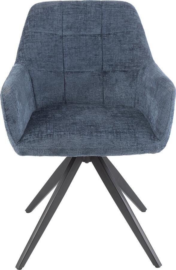 J-Line stoel Louna ijzer acryl blauw