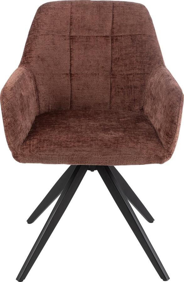 J-Line stoel Louna ijzer acryl bruin