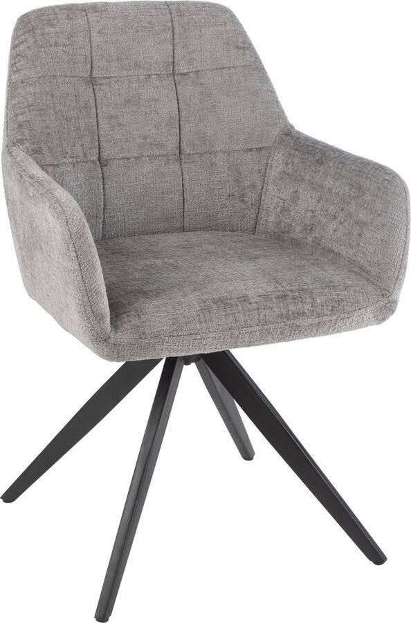 J-Line stoel Louna ijzer acryl grijs - Foto 2